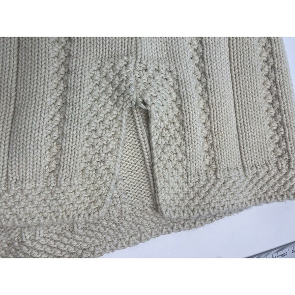 LL Bean Cable Knit 100% Cotton Pullover Sweater Womens Small Made in Scotland - Picture 9 of 12